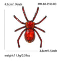 Faceted Crystal Spider Brooch with Slender Rhinestone Legs view 6