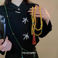Chinese Style Long Bead Sweater Necklaces Nine Styles view 1