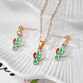 Gold Enamel Butterfly Bird Necklace Earring Sets 7 Styles view 6