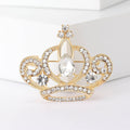 Crystal Crown Brooch in Four Metal and Jewel Colorways view 6