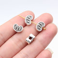 10.6x7.5x6mm 1.9g Multicolor Zinc Alloy Abacus Lock Small Hole Loose Metal Beads for DIY Jewelry Making
