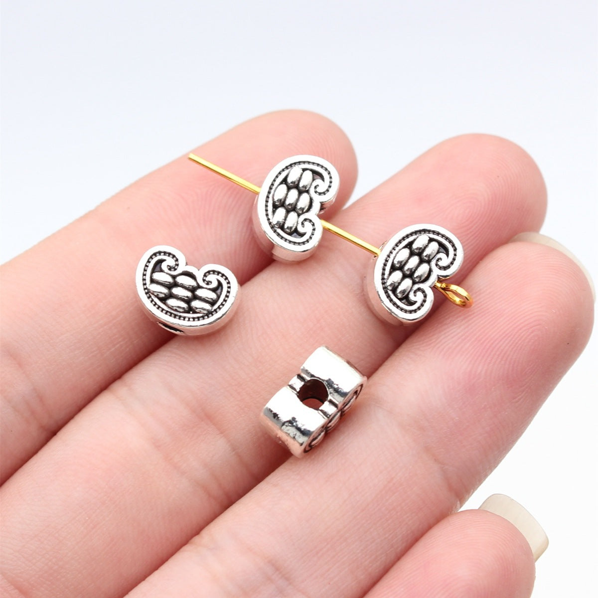 10.6x7.5x6mm 1.9g Multicolor Zinc Alloy Abacus Lock Small Hole Loose Metal Beads for DIY Jewelry Making