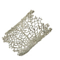 Wide Coral Branch Openwork Cuff Bracelets Silver and Gold view 5