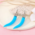 Silver Tone Resin Chili Pepper Hook Earrings in Eleven Colors view 10