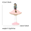 Enamel Girl on Mushroom Brooch in Red or Pink Styles view 6