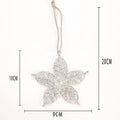 Silver Rhinestone Snowflake Flower Deer Hanging Ornaments view 6