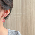Matte Rose Flower Open Hook Earrings White Green Pink Pearls view 4