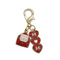 Red I Love Mom Envelope Enamel Keychain Gold Clasp view 5