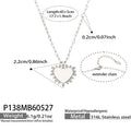 Crystal Heart Necklace and Bracelet Collection in Two Metal Tones view 8