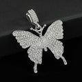Rhinestone Butterfly Charm Pendant with Bail Four Color Combinations view 4