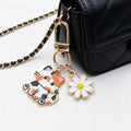 Calico Cat and White Daisy Enamel Clip Keychain Eight-Style Collection view 4