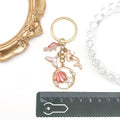 Pink and Blue Mermaid Dolphin Seahorse Shell Keychains view 3
