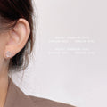 Clear Iridescent Rose Flower Stud Earrings Two Sizes view 2