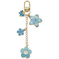 Blue and Pink Cherry Blossom Butterfly Clasp Keychain Pair view 5