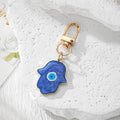 Pink and Blue Evil Eye Heart and Hamsa Clip Charms view 4