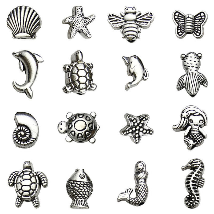 Metallic Spacer Bead Shell Beads with 28 Listed Options