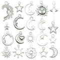 Matte Gold-Tone Sun and Moon Metal Charms with 6 Listed Options view 10