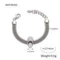 Multi Strand Mesh Necklace Bracelet Rhinestone Circle Tassels view 9