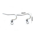 Metal Earring Hooks With Coil and Ball Details in Four Styles view 6