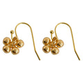 Metallic Ball Grape Cluster Hook Earrings In Gold And Silver Tone view 5