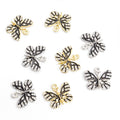 Black Enamel Butterfly Alloy Charm Pendants in Two Metal Tones view 2