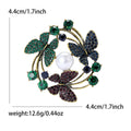 Butterfly Wreath Brooch With Pearl Center In Three Colorways view 5