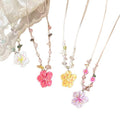 Colorful Flower Pendant Beaded Necklaces in Four Colors view 5