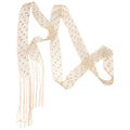 Blue Crystal Mesh Scarf Necklace in Gold and Silver Tones view 5