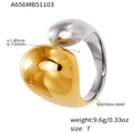 Chunky Open Bypass Rings Polished And Enamel Styles view 8