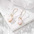 Hexagon Geometric Crystal Dangle Earrings Gold Hooks 5 Colors view 10