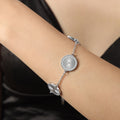 Round Sunburst Disc Chain Bracelets Gold Or Steel Tone view 6