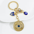 Gold-Tone Filigree Evil Eye Keychain with Rhinestone Charms view 9