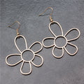 Open Flower Drop Earrings in Detailed Metal Finishes for Jewelry Making view 3