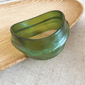 Irregular Translucent Resin Wave Bangle Bracelet Multi Color view 6