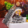Jeweled Bonnet Plaid Dress Doll Keychains in Seven Colors plus Assorted view 6
