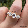 Gold Tone Five-Stone Round Clear CZ Band Ring Sizes 6-10 view 4