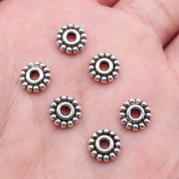 Sunburst Flower Spacer Beads in Two Antique Finishes
