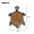 Pink Silver Tone Sea Turtle Four Designs Metal Brooch Pin view 2