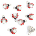 Crystal-Accented And Pearl-Look Gold Silver Ladybug Pearl-look And Alloy Charms in 4 view 9