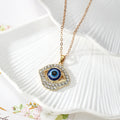 Rhinestone Blue Evil Eye Pendant Necklaces in Seven Shapes and Finishes view 10
