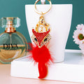 Jeweled Fox Tail Keychains with Fortune Cords and Loose Heart Loops view 10
