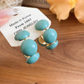 Glossy Oval Hoop Earrings in Four Colors Statement Jewelry Design view 8