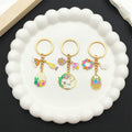 Seventeen Rabbit Flower and Carrot Metal Keychain Designs view 4