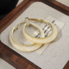 Cream Crescent Hoops