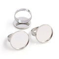 Adjustable Stainless Steel Ring Blanks in Seven Pad Sizes view 4