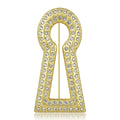 Rhinestone Keyhole Brooch with Faceted Stones for Jackets and Scarves view 1