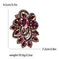 Oversized Teardrop Crystal Cluster Brooch in Ten Color Styles view 10