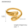 Irregular Open Geometric Rings Pearl Accent Gold Steel view 8