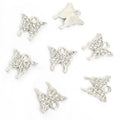 Crystal-Accented Gold Silver Butterfly Alloy Charms in 2 Styles view 4