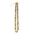 Brown Tiger Eye Look Bead Necklace With Oval Center Accent view 5